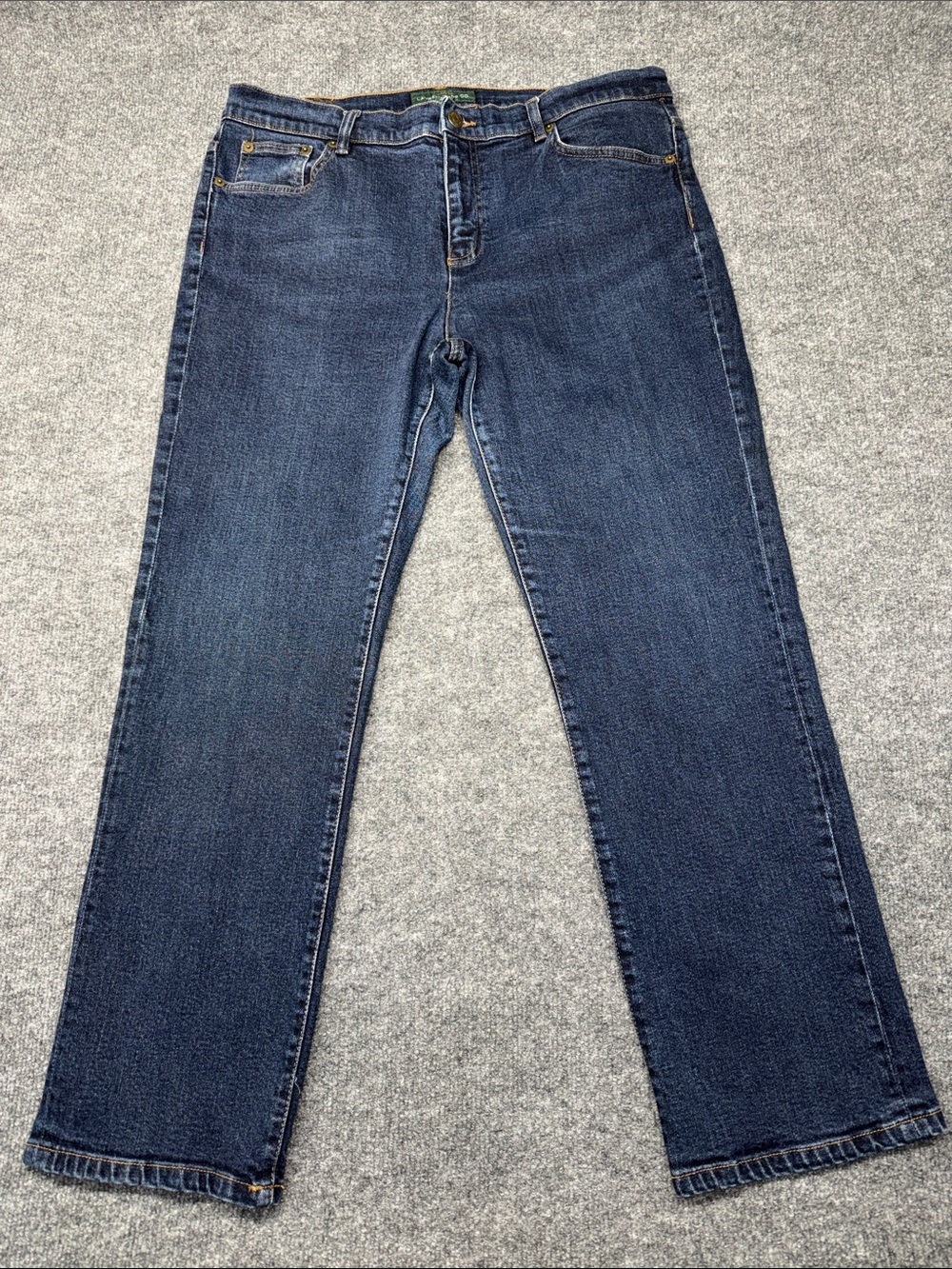 Ralph Lauren Straight-Leg Dark Wash Blue Jeans - Picture 1 of 9